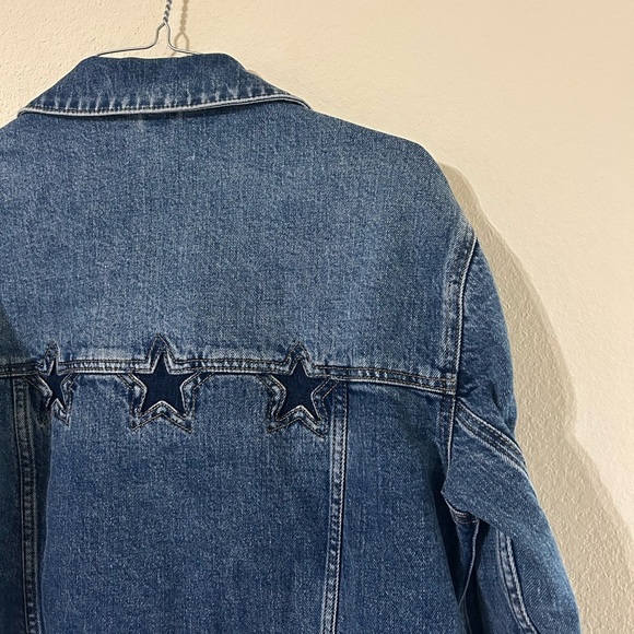 NWT Rails Grove Denim Boyfriend Trucker Jacket Women's Size Medium Blue Starry - Picture 9 of 14
